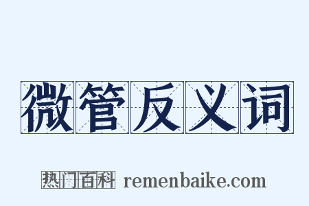 微管反义词是什么意思的图片
